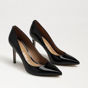 Sam Edelman Hazel Pointed Toe Pump Black Patent Wide Width